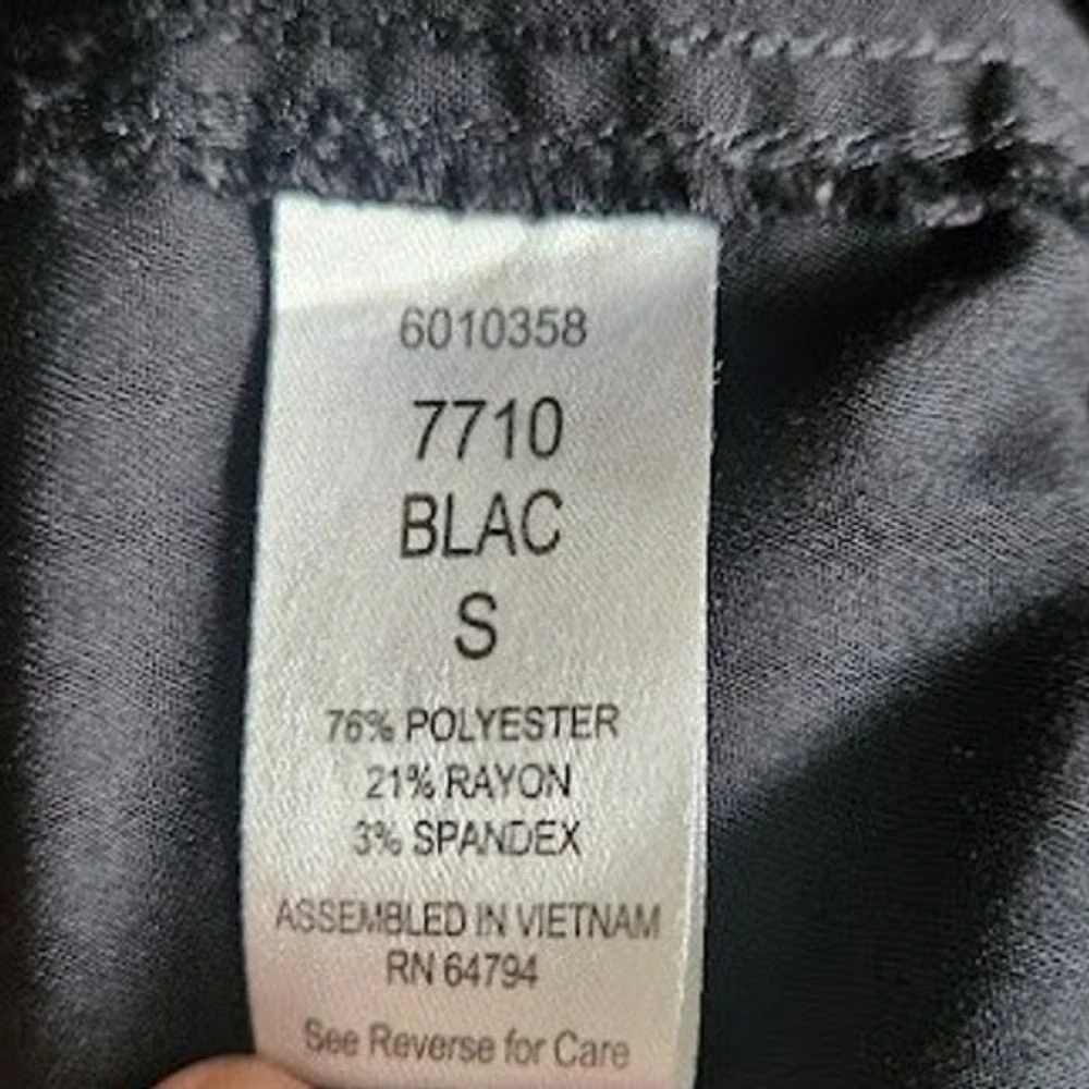 Med Couture Energy Jogger Scrub Pants Black Womens Small 7710 Cargo Pocket Yoga